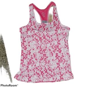 Nike Women's Pink and White Dri Fit Active Wear Tank 269